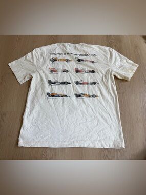 McLaren F1 T-Shirt Formula 1 Team Evolution Race Cars Sz L